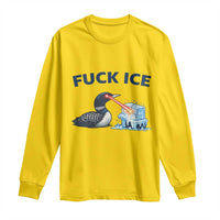 Minnesota Anti ICE Immigration Protest Ladies Long Sleeve Shirt Fuck Ice