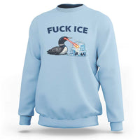 Minnesota Anti ICE Immigration Protest Ladies Sweatshirt Fuck Ice