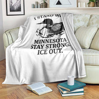 I Stand With Minnesota Throw Blanket Minnesota Anti ICE Immigration Protest