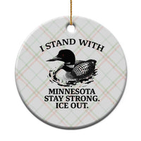 I Stand With Minnesota Ceramic Ornament Minnesota Anti ICE Immigration Protest