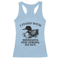 I Stand With Minnesota Racerback Tank Top Minnesota Anti ICE Immigration Protest