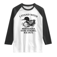 I Stand With Minnesota Raglan Shirt Minnesota Anti ICE Immigration Protest