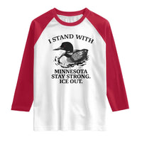 I Stand With Minnesota Raglan Shirt Minnesota Anti ICE Immigration Protest