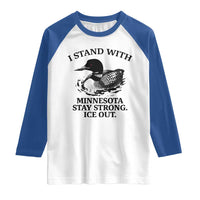 I Stand With Minnesota Raglan Shirt Minnesota Anti ICE Immigration Protest