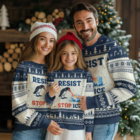 Stop ICE Ugly Christmas Sweater Minnesota Resist Anti ICE Immigration Protest