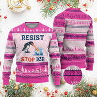 Stop ICE Ugly Christmas Sweater Minnesota Resist Anti ICE Immigration Protest