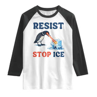 Stop ICE Raglan Shirt Minnesota Resist Anti ICE Immigration Protest