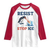 Stop ICE Raglan Shirt Minnesota Resist Anti ICE Immigration Protest