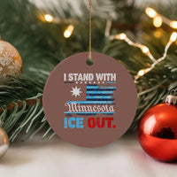 I Stand With Minnesota Ceramic Ornament Minnesota Flag Anti ICE Immigration Protest