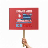 I Stand With Minnesota Protest Sign Minnesota Flag Anti ICE Immigration Protest