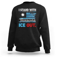 I Stand With Minnesota Sweatshirt Minnesota Flag Anti ICE Immigration Protest