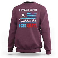 I Stand With Minnesota Sweatshirt Minnesota Flag Anti ICE Immigration Protest