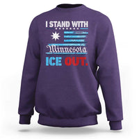 I Stand With Minnesota Sweatshirt Minnesota Flag Anti ICE Immigration Protest