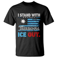 I Stand With Minnesota T Shirt Minnesota Flag Anti ICE Immigration Protest