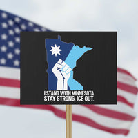 I Stand With Minnesota Protest Sign Minnesota Flag Anti ICE Immigration Protest Resist