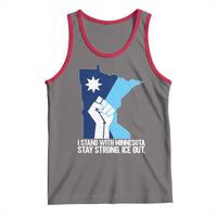 I Stand With Minnesota Tank Top Minnesota Flag Anti ICE Immigration Protest Resist