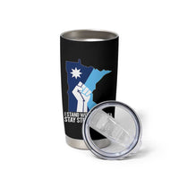 I Stand With Minnesota Tumbler Cup Minnesota Flag Anti ICE Immigration Protest Resist