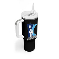 I Stand With Minnesota Tumbler With Handle Minnesota Flag Anti ICE Immigration Protest Resist