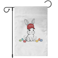 Funny Easter Bunny Wearing Hat American Garden Flag