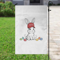 Funny Easter Bunny Wearing Hat American Garden Flag