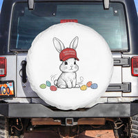 Funny Easter Bunny Wearing Hat American Spare Tire Cover