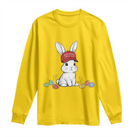 Funny Easter Bunny Wearing Hat American Long Sleeve Shirt