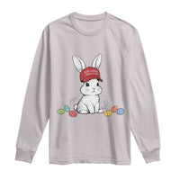 Funny Easter Bunny Wearing Hat American Long Sleeve Shirt
