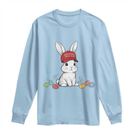 Funny Easter Bunny Wearing Hat American Long Sleeve Shirt
