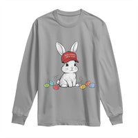 Funny Easter Bunny Wearing Hat American Long Sleeve Shirt