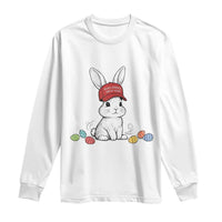 Funny Easter Bunny Wearing Hat American Long Sleeve Shirt