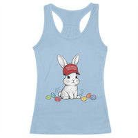 Funny Easter Bunny Wearing Hat American Racerback Tank Top