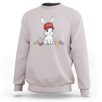 Funny Easter Bunny Wearing Hat American Sweatshirt