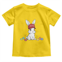 Funny Easter Bunny Wearing Hat American Toddler T Shirt