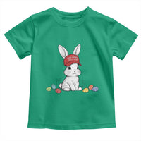 Funny Easter Bunny Wearing Hat American Toddler T Shirt