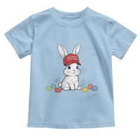 Funny Easter Bunny Wearing Hat American Toddler T Shirt