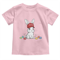 Funny Easter Bunny Wearing Hat American Toddler T Shirt
