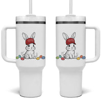 Funny Easter Bunny Wearing Hat American Tumbler With Handle