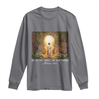 He Is Not Here He Has Risen Long Sleeve Shirt Easter Christian Jesus