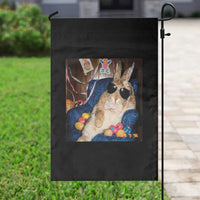 Funny Easter Bunny Sunglasses Graphic Garden Flag