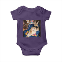 Funny Easter Bunny Sunglasses Graphic Baby Onesie
