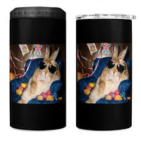 Funny Easter Bunny Sunglasses Graphic 4 in 1 Can Cooler Tumbler