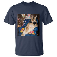 Funny Easter Bunny Sunglasses Graphic T Shirt