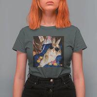 Funny Easter Bunny Sunglasses Graphic T Shirt For Women