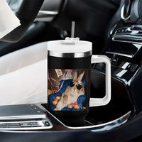 Funny Easter Bunny Sunglasses Graphic Tumbler With Handle