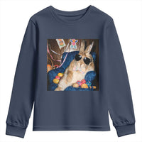 Funny Easter Bunny Sunglasses Graphic Youth Sweatshirt