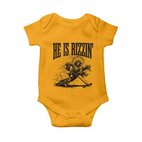 Funny Jesus Hockey Baby Onesie He Is Rizzin'