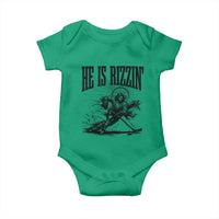 Funny Jesus Hockey Baby Onesie He Is Rizzin'