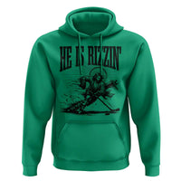 Funny Jesus Hockey Hoodie He Is Rizzin'