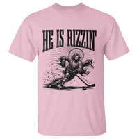Funny Jesus Hockey T Shirt He Is Rizzin'