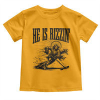 Funny Jesus Hockey Toddler T Shirt He Is Rizzin'